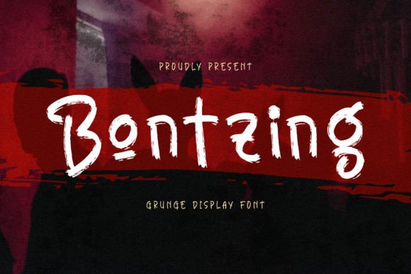 Discover Bontzing: A Grunge Display Font for Bold Web Design