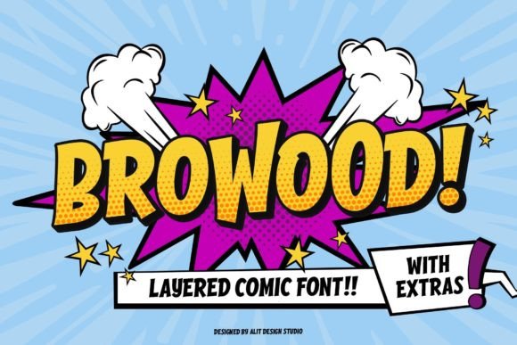Discover the Charm of Browood: A Bold Comic Display Font