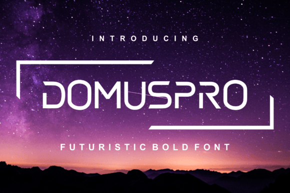 Domus Pro: A Futuristic Display Font for Bold Branding
