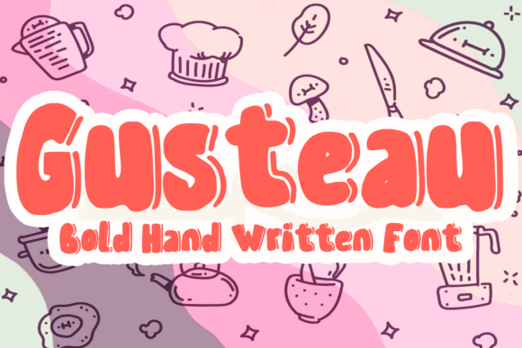 Gusteau: A Fun Bold Display Font for Crafters and Creators