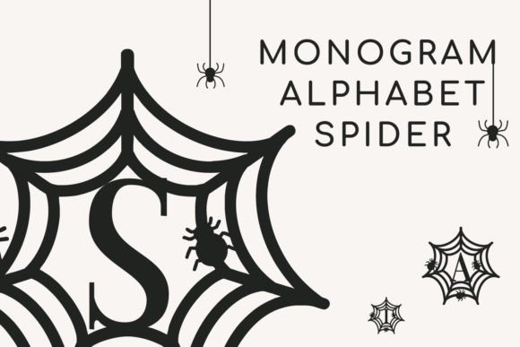 Monogram Alphabet Spider: A Spooky and Stylish Typeface