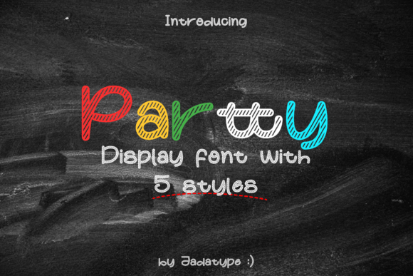 Partty: A Fun and Playful Display Font for Crafters